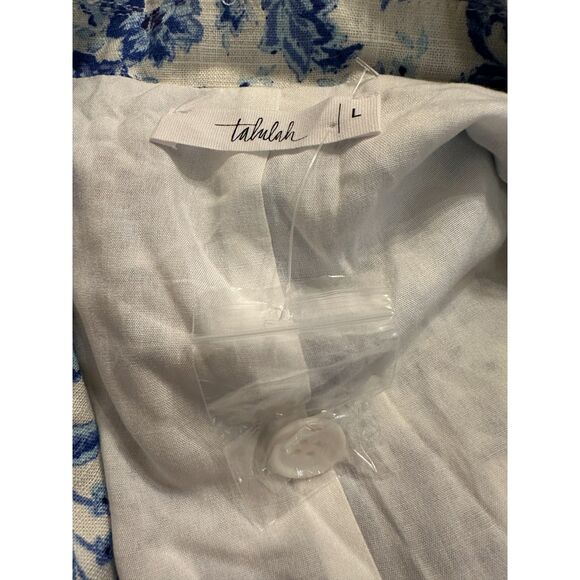 Talulah Blue White Paisley Sleeveless Top and Pants Set Size L NWT - Picture 6 of 6